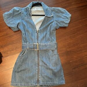 Show me your Mumu Denim Zip-Up Dress